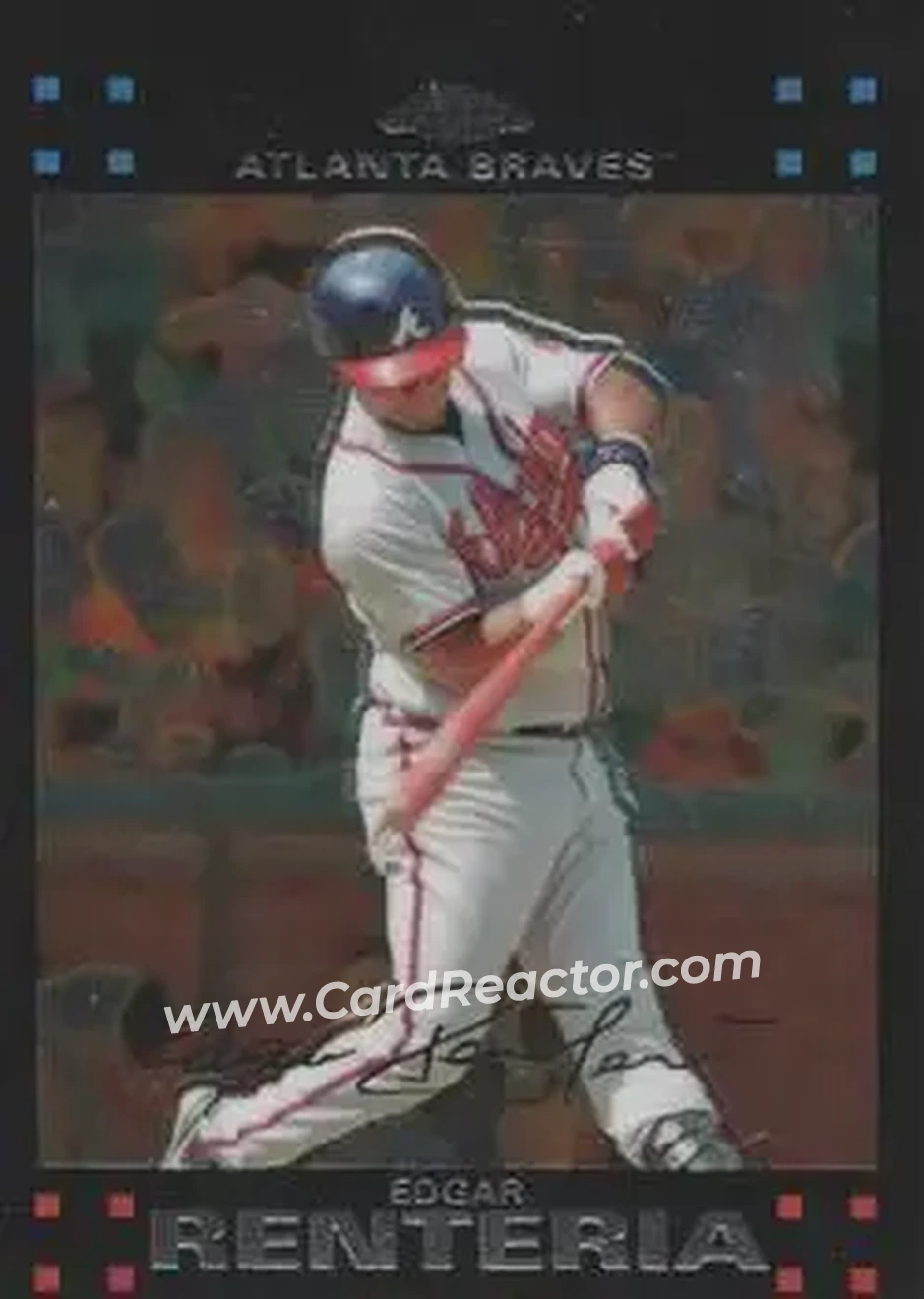 2007 Topps Chrome #3 - Edgar Renteria - Atlanta Braves - Front 2007 Topps Chrome #3 - Edgar Renteria - Atlanta Braves - Front