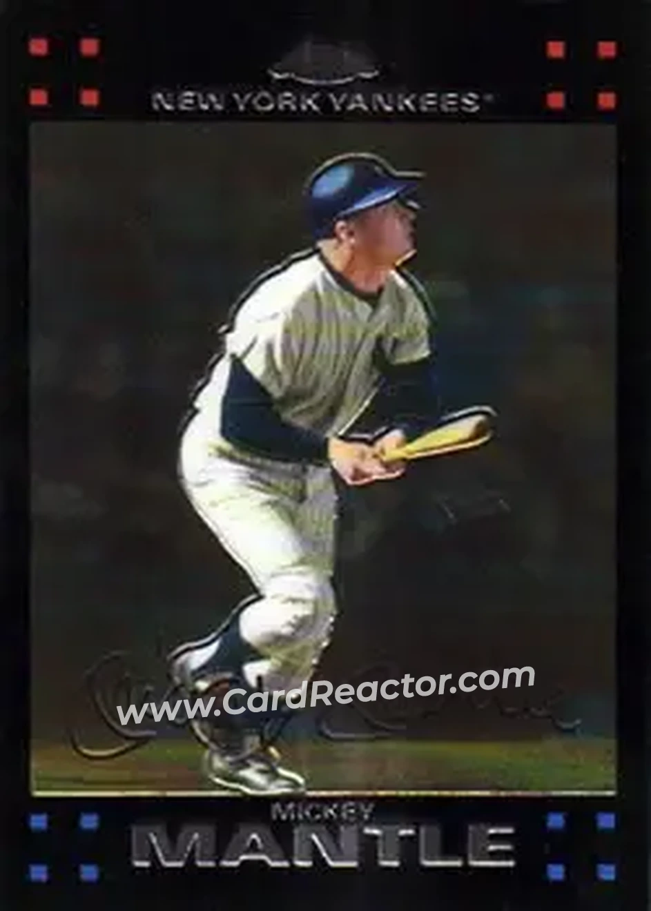 2007 Topps Chrome #4 - Mickey Mantle - New York Yankees - Front