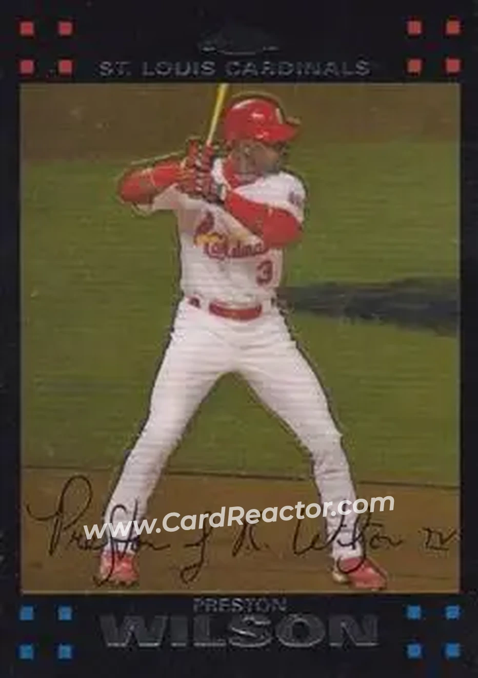 2007 Topps Chrome #5 - Preston Wilson - St. Louis Cardinals - Front