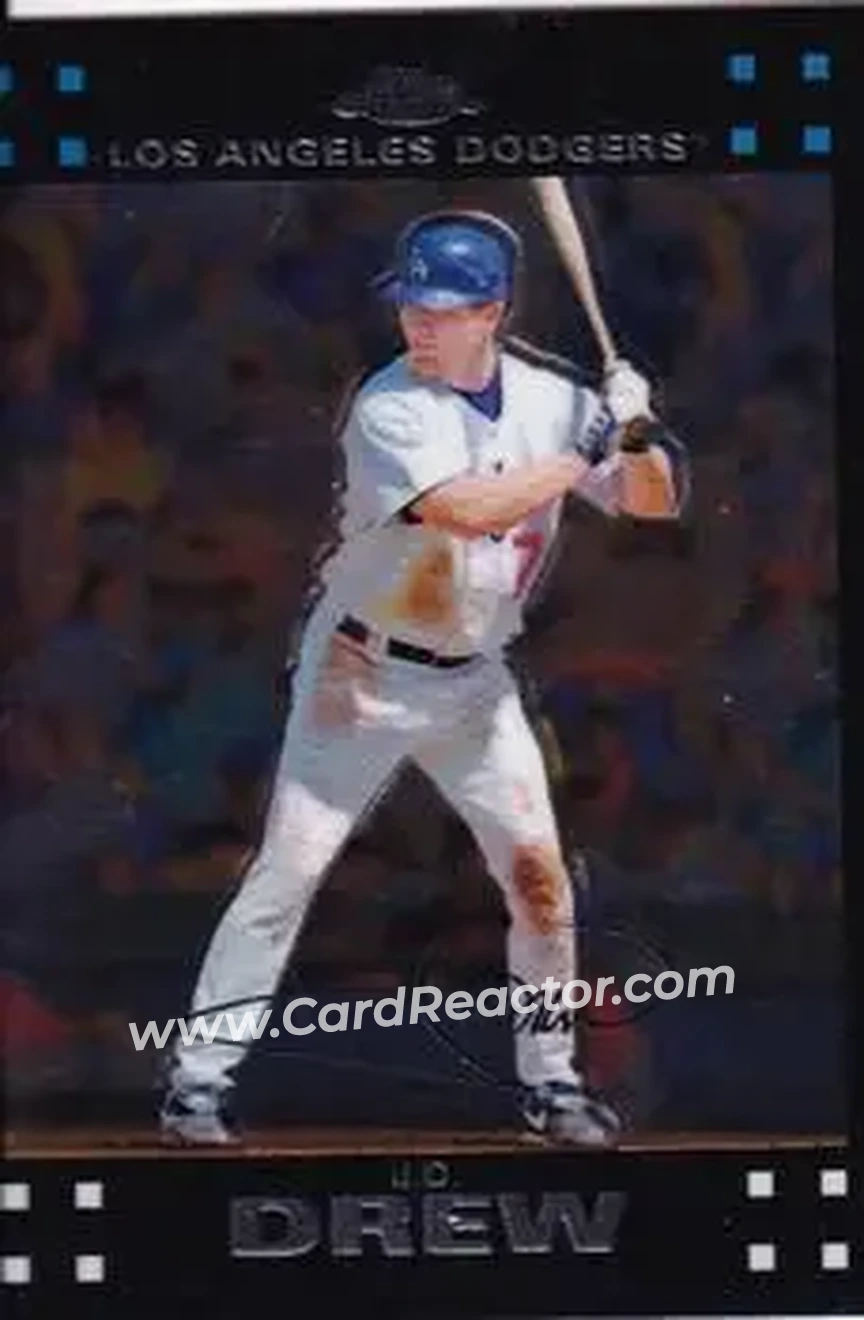 2007 Topps Chrome #8 - J.D. Drew - Los Angeles Dodgers - Front