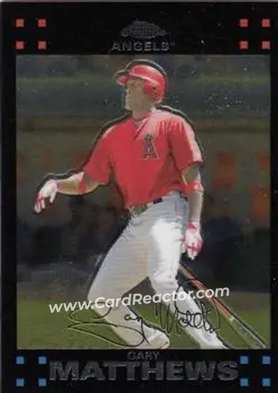 2007 Topps Chrome #13 - Gary Matthews - Los Angeles Angels - Front