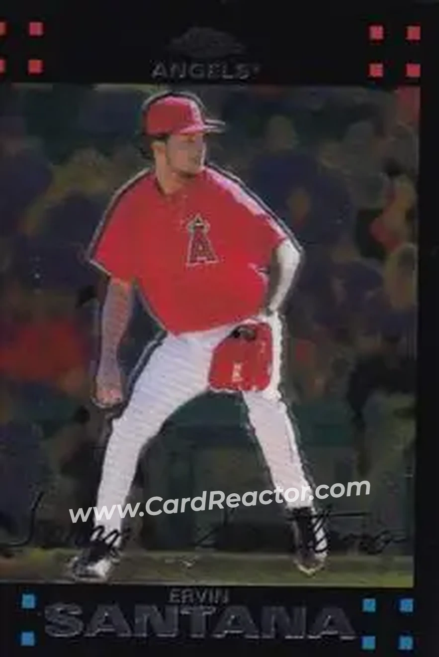 2007 Topps Chrome #17 - Ervin Santana - Los Angeles Angels - Front 2007 Topps Chrome #17 - Ervin Santana - Los Angeles Angels - Front