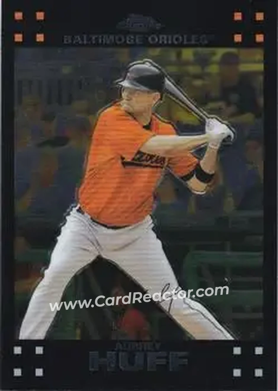 2007 Topps Chrome #22 - Aubrey Huff - Baltimore Orioles - Front