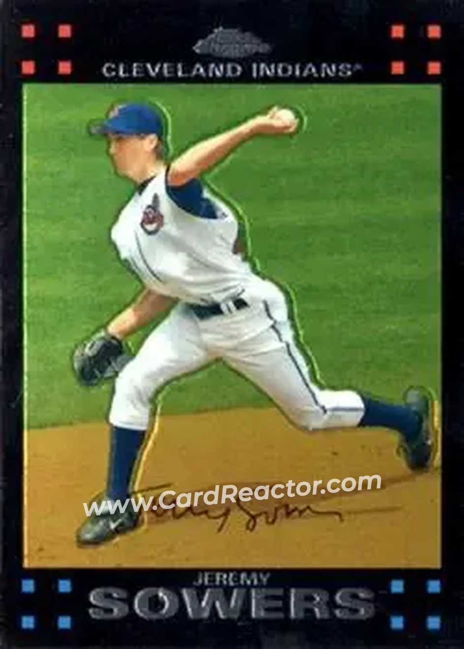 2007 Topps Chrome #24 - Jeremy Sowers - Cleveland Indians - Front
