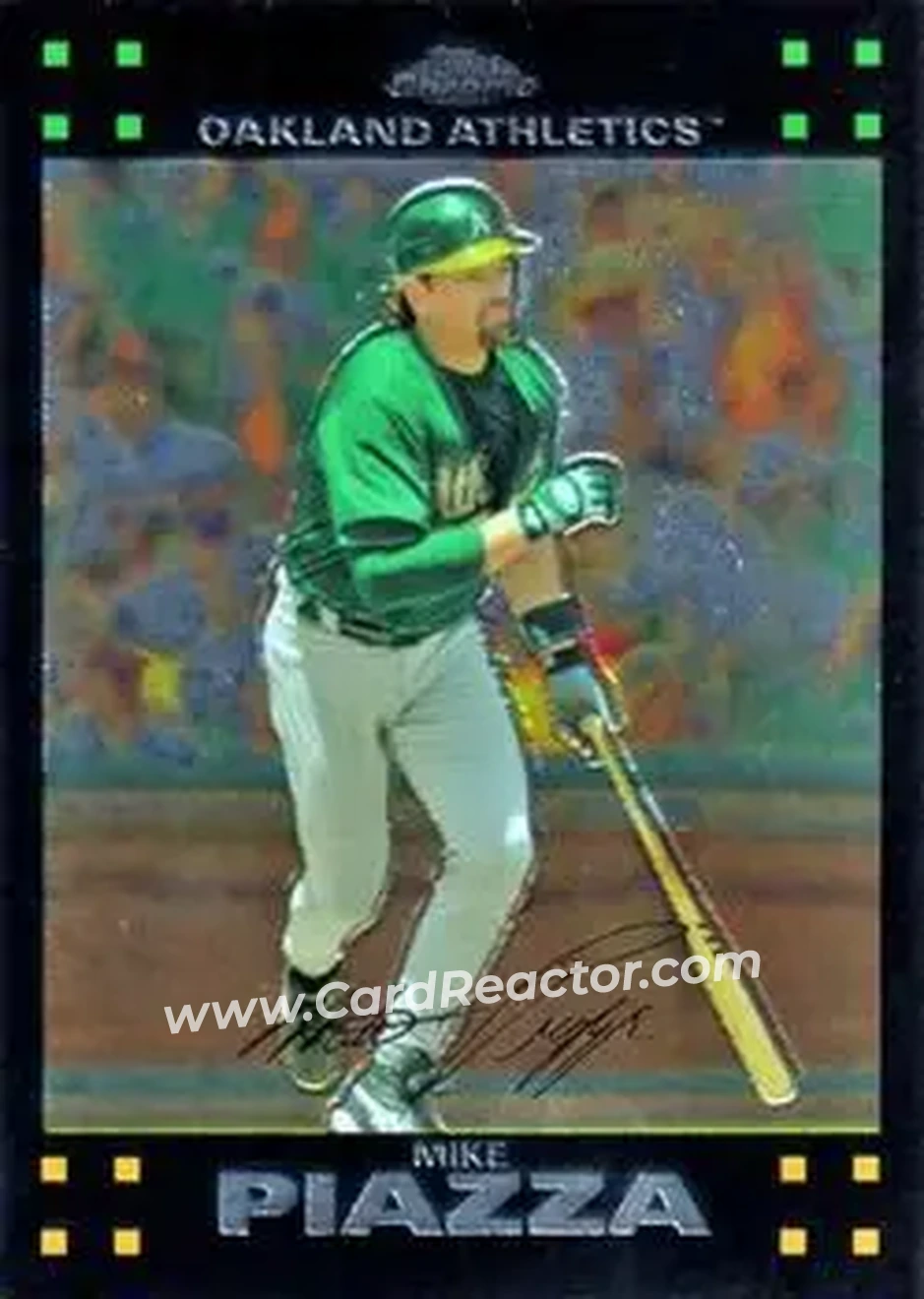 2007 Topps Chrome #27 - Mike Piazza - Oakland Athletics - Front