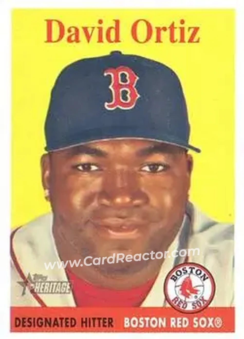2007 Topps Heritage #1 - David Ortiz - Boston Red Sox - Front
