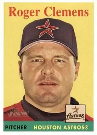 2007 Topps Heritage #2b - Roger Clemens - Houston Astros