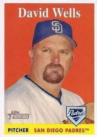 2007 Topps Heritage #3 - David Wells - San Diego Padres