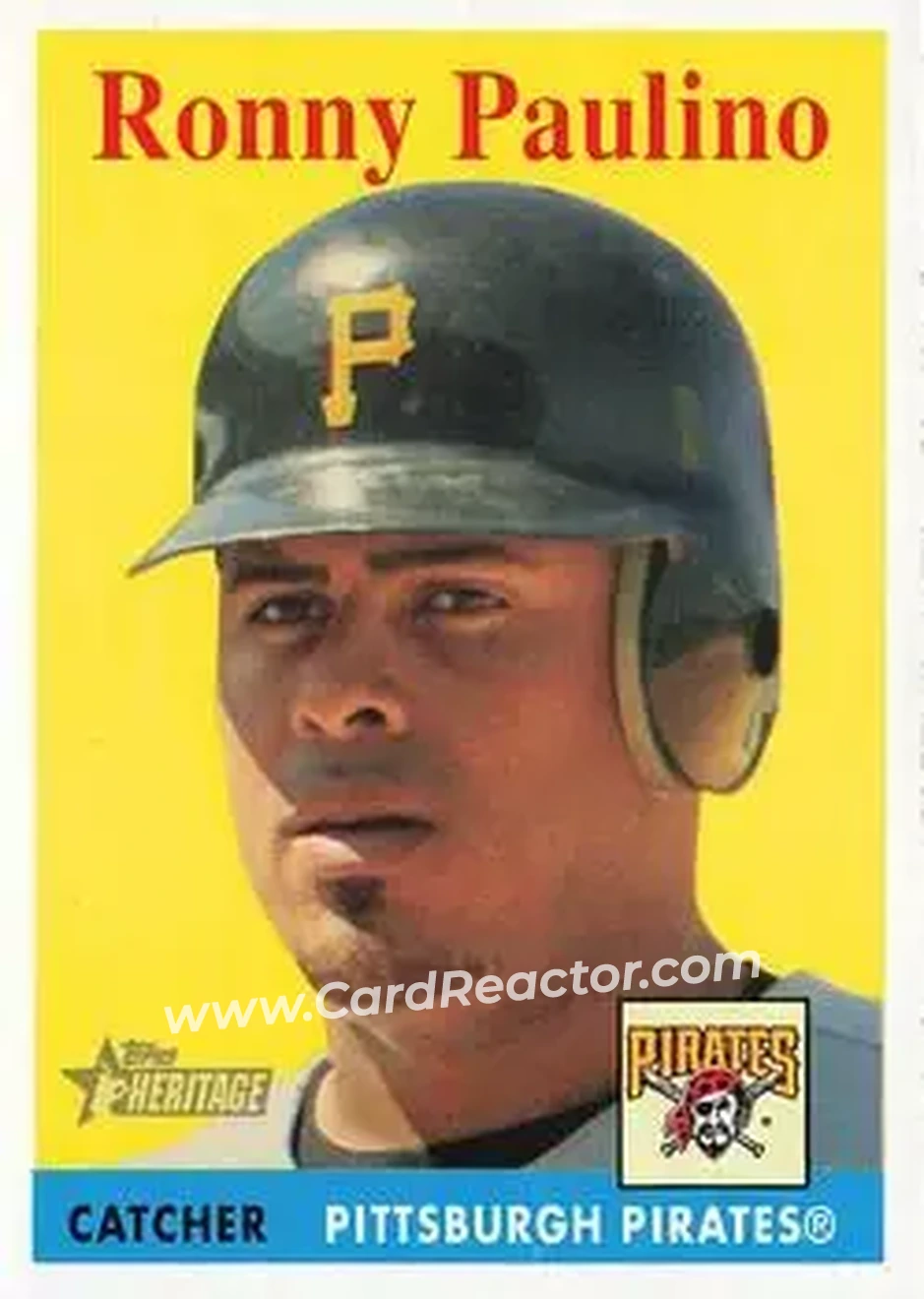 2007 Topps Heritage #4 - Ronny Paulino - Pittsburgh Pirates - Front
