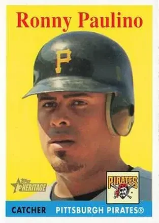 2007 Topps Heritage #4 - Ronny Paulino - Pittsburgh Pirates