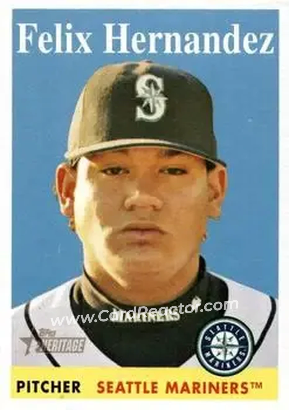 2007 Topps Heritage #6 - Felix Hernandez - Seattle Mariners - Front