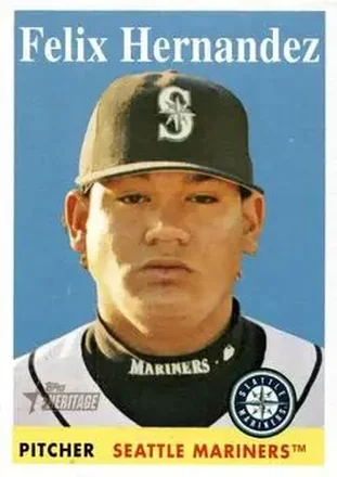 2007 Topps Heritage #6 - Felix Hernandez - Seattle Mariners