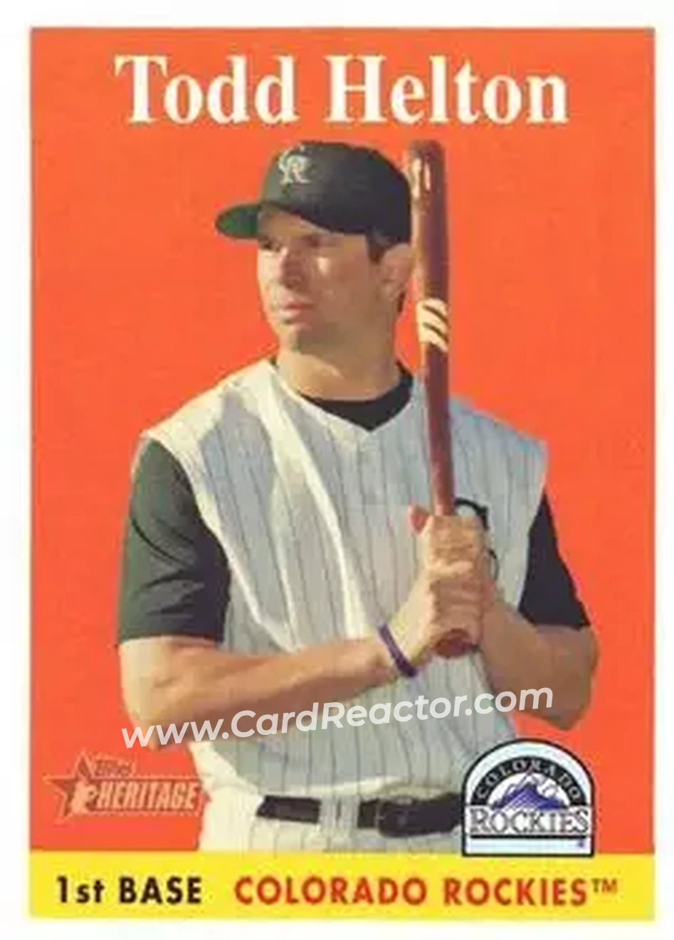 2007 Topps Heritage #7 - Todd Helton - Colorado Rockies - Front