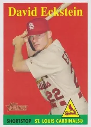 2007 Topps Heritage #8b - David Eckstein - St. Louis Cardinals