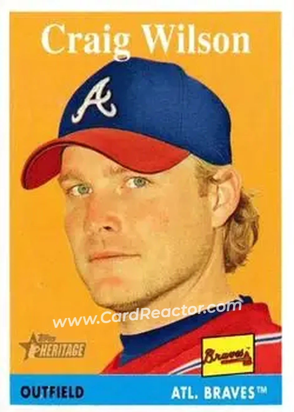 2007 Topps Heritage #9 - Craig Wilson - Atlanta Braves - Front 2007 Topps Heritage #9 - Craig Wilson - Atlanta Braves - Front