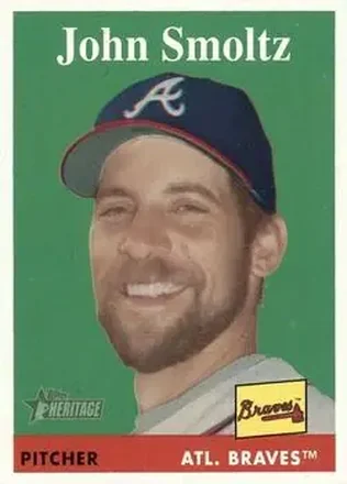 2007 Topps Heritage #10 - John Smoltz - Atlanta Braves