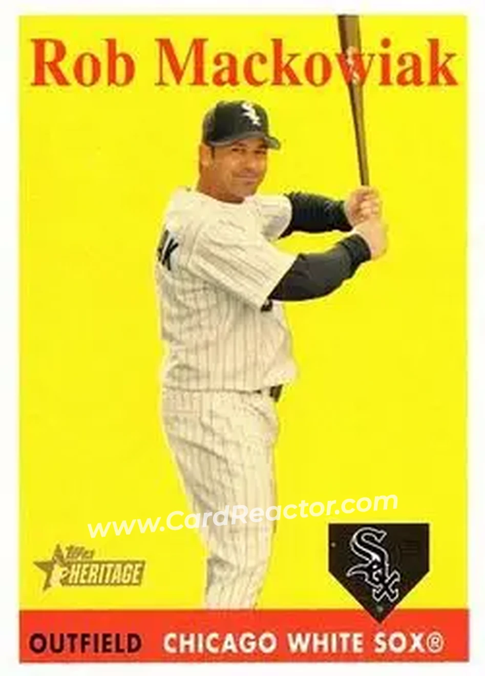 2007 Topps Heritage #11 - Rob Mackowiak - Chicago White Sox - Front 2007 Topps Heritage #11 - Rob Mackowiak - Chicago White Sox - Front