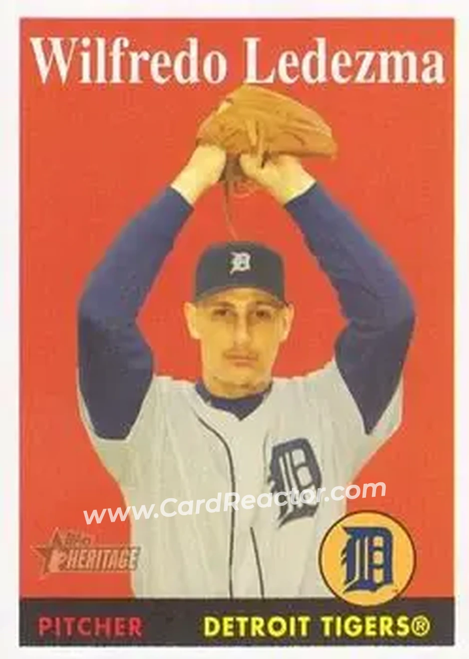 2007 Topps Heritage #13b - Wilfredo Ledezma - Detroit Tigers - Front 2007 Topps Heritage #13b - Wilfredo Ledezma - Detroit Tigers - Front