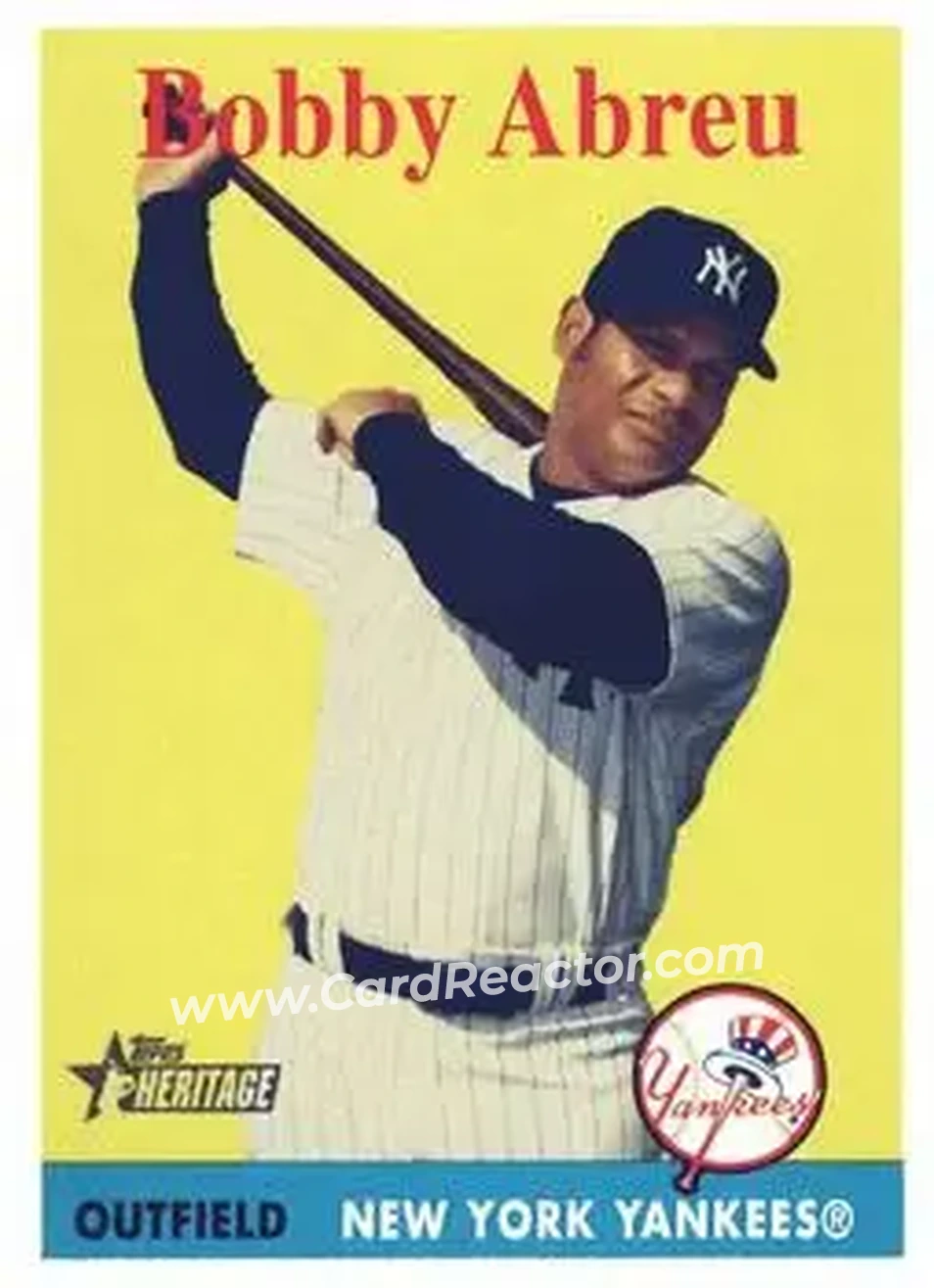 2007 Topps Heritage #14 - Bob Abreu - New York Yankees - Front