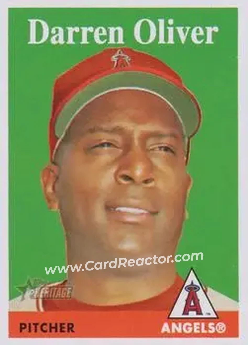 2007 Topps Heritage #17 - Darren Oliver - Los Angeles Angels - Front