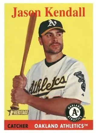2007 Topps Heritage #22 - Jason Kendall - Oakland Athletics