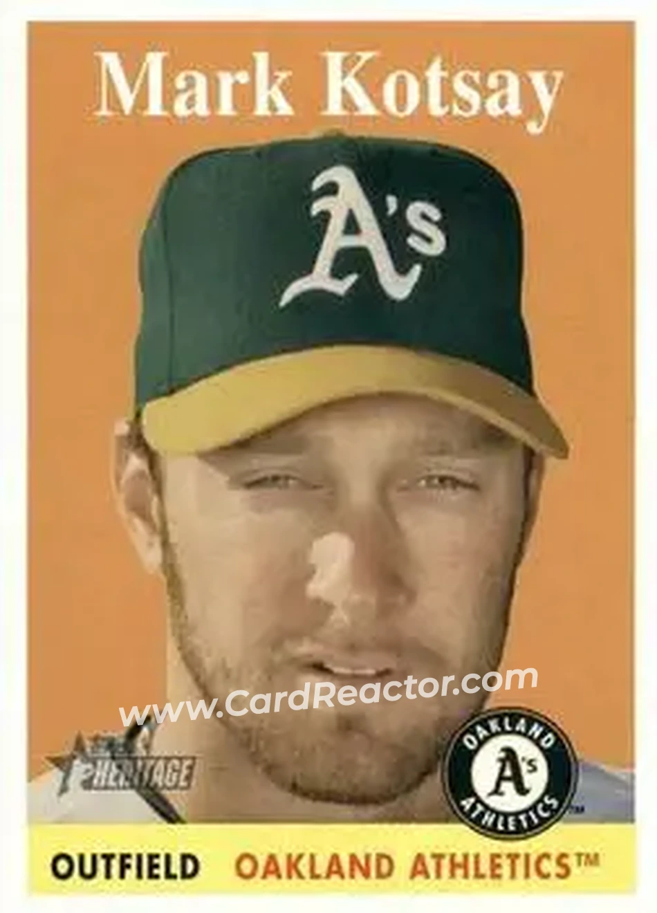 2007 Topps Heritage #23 - Mark Kotsay - Oakland Athletics - Front