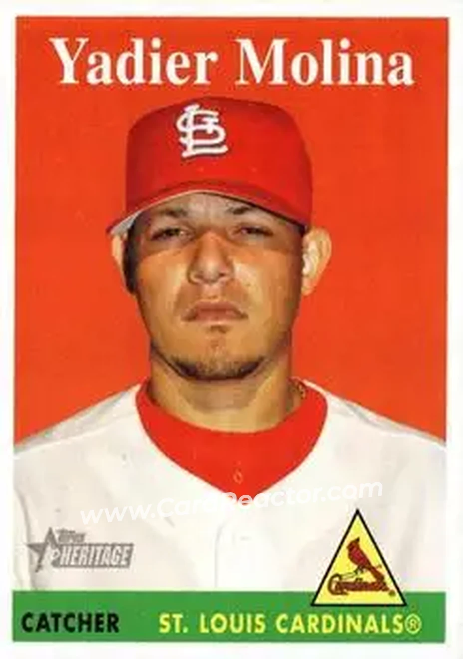 2007 Topps Heritage #24 - Yadier Molina - St. Louis Cardinals - Front 2007 Topps Heritage #24 - Yadier Molina - St. Louis Cardinals - Front