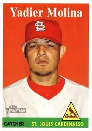 2007 Topps Heritage #24 - Yadier Molina - St. Louis Cardinals