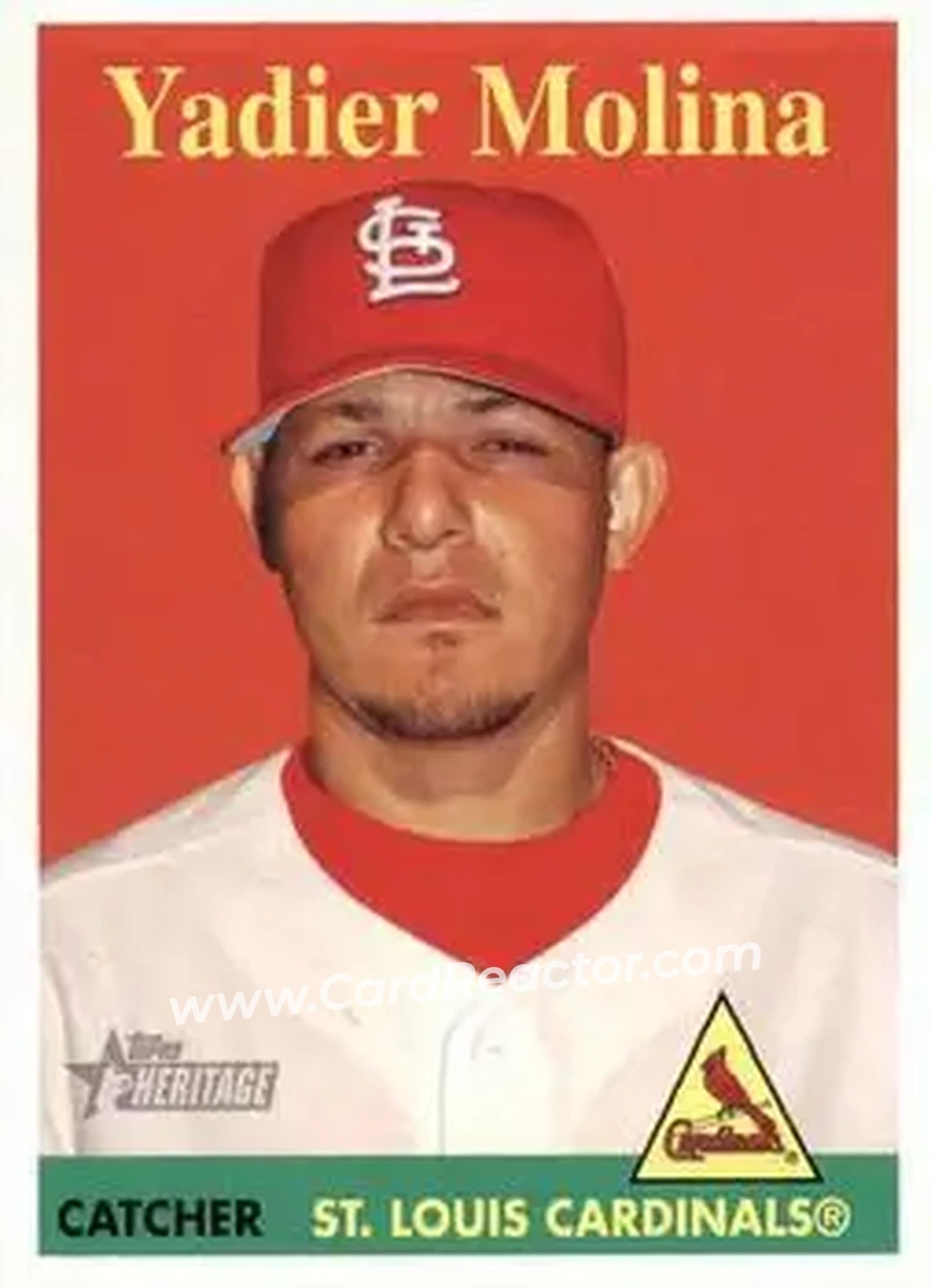2007 Topps Heritage #24b - Yadier Molina - St. Louis Cardinals - Front 2007 Topps Heritage #24b - Yadier Molina - St. Louis Cardinals - Front