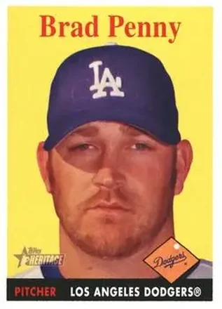 2007 Topps Heritage #25 - Brad Penny - Los Angeles Dodgers