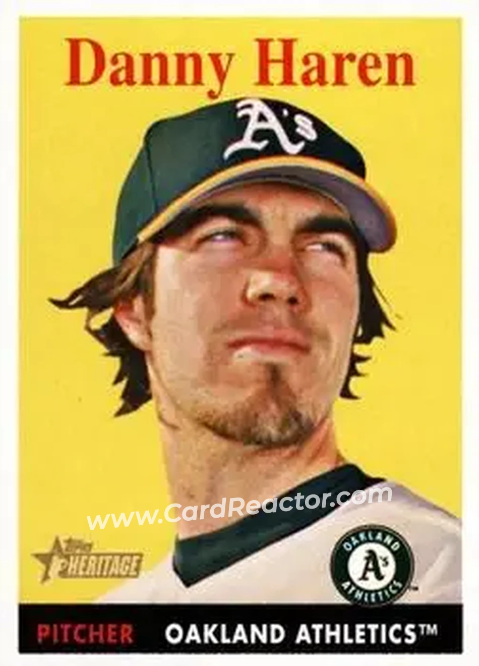 2007 Topps Heritage #27 - Dan Haren - Oakland Athletics - Front