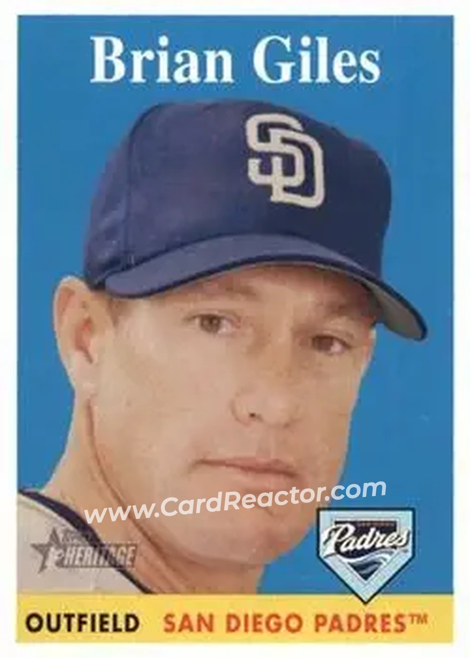 2007 Topps Heritage #28 - Brian Giles - San Diego Padres - Front 2007 Topps Heritage #28 - Brian Giles - San Diego Padres - Front