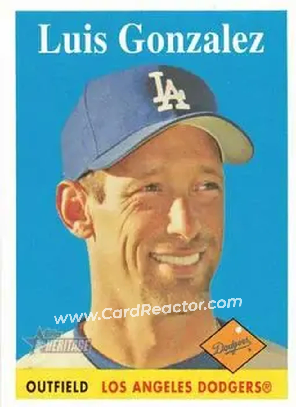 2007 Topps Heritage #36 - Luis Gonzalez - Los Angeles Dodgers - Front