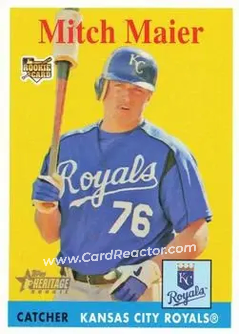 2007 Topps Heritage #39 - Mitch Maier - Kansas City Royals - Front