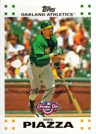 2007 Topps Opening Day #2 - Mike Piazza - Oakland Athletics