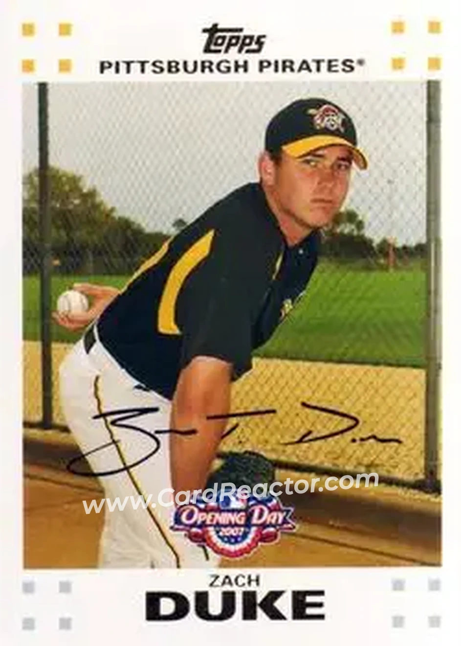 2007 Topps Opening Day #4 - Zach Duke - Pittsburgh Pirates - Front