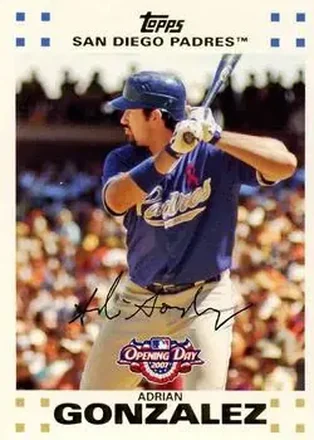 2007 Topps Opening Day #6 - Adrian Gonzalez - San Diego Padres
