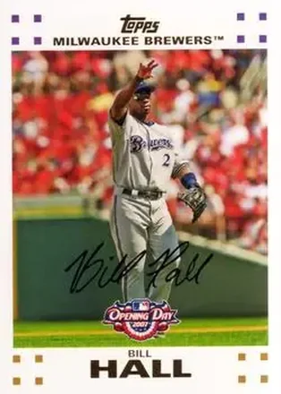 2007 Topps Opening Day #8 - Bill Hall - Milwaukee Brewers
