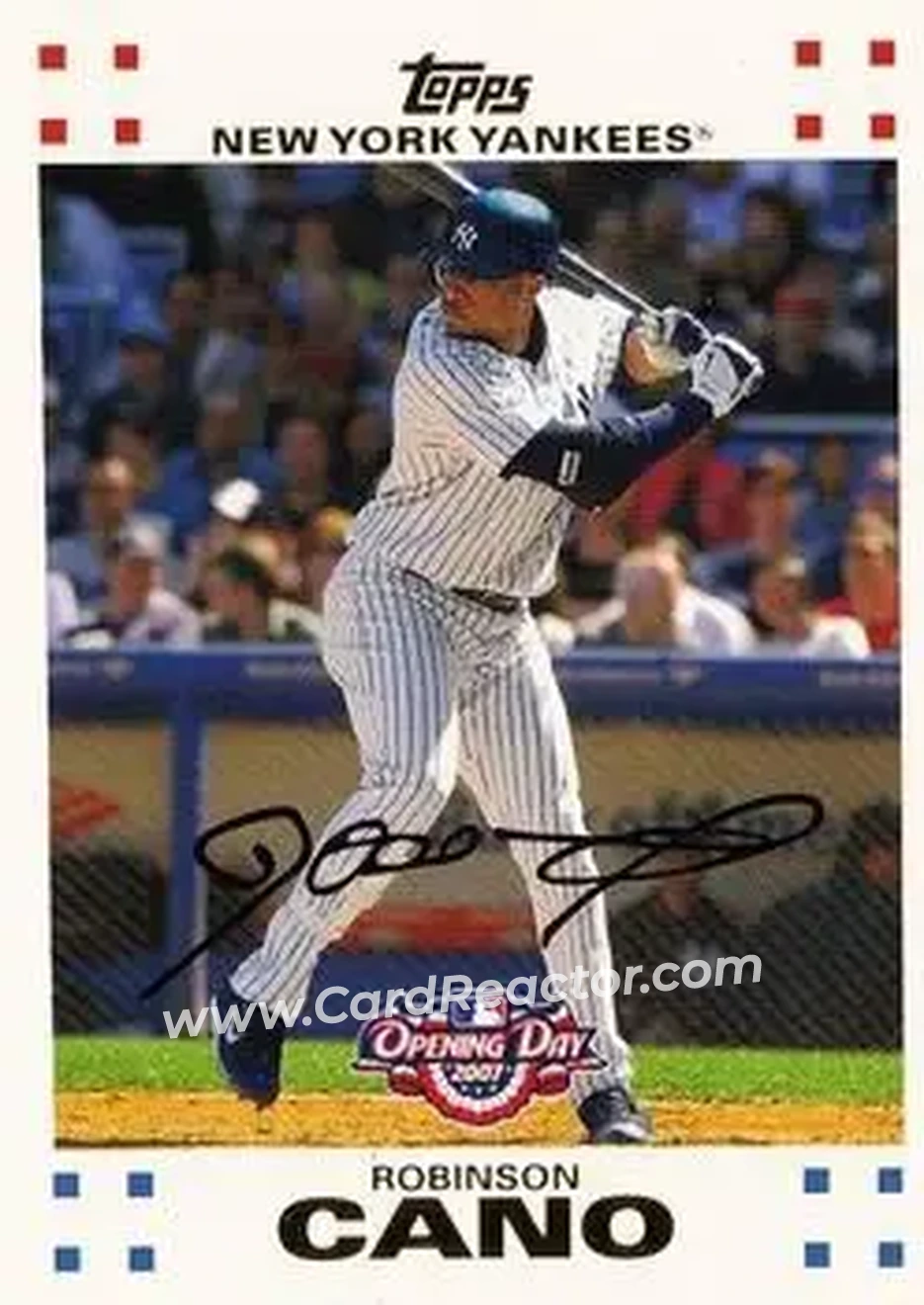 2007 Topps Opening Day #9 - Robinson Cano - New York Yankees - Front