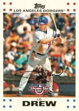2007 Topps Opening Day #11 - J.D. Drew - Los Angeles Dodgers