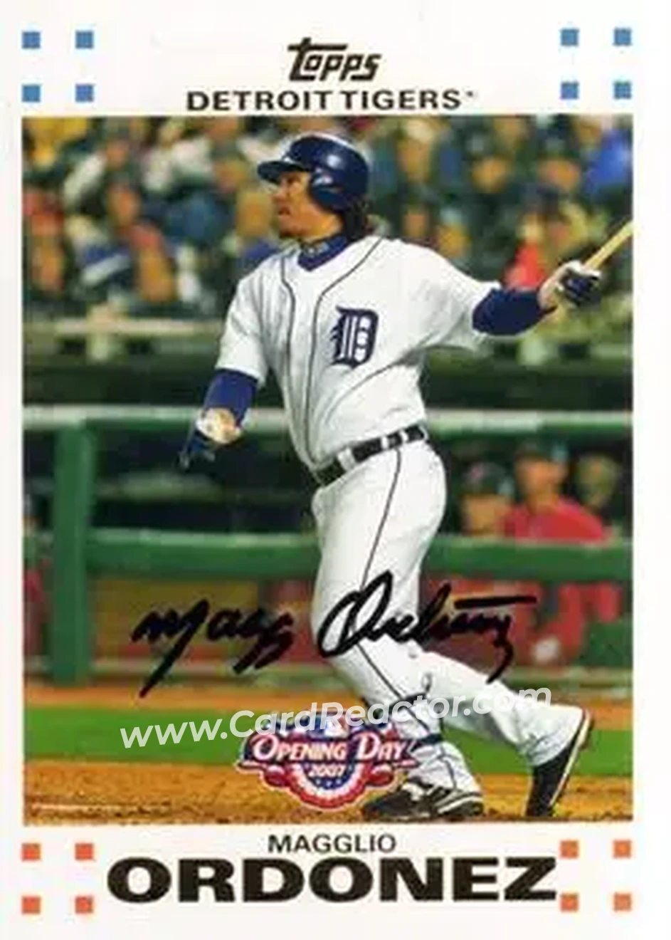 2007 Topps Opening Day #15 - Magglio Ordonez - Detroit Tigers - Front