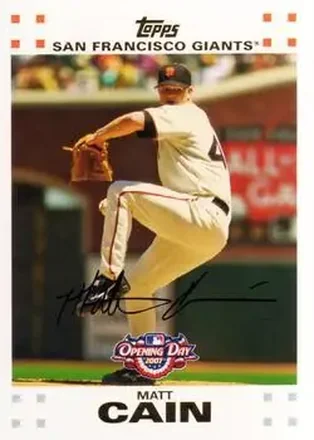 2007 Topps Opening Day #17 - Matt Cain - San Francisco Giants