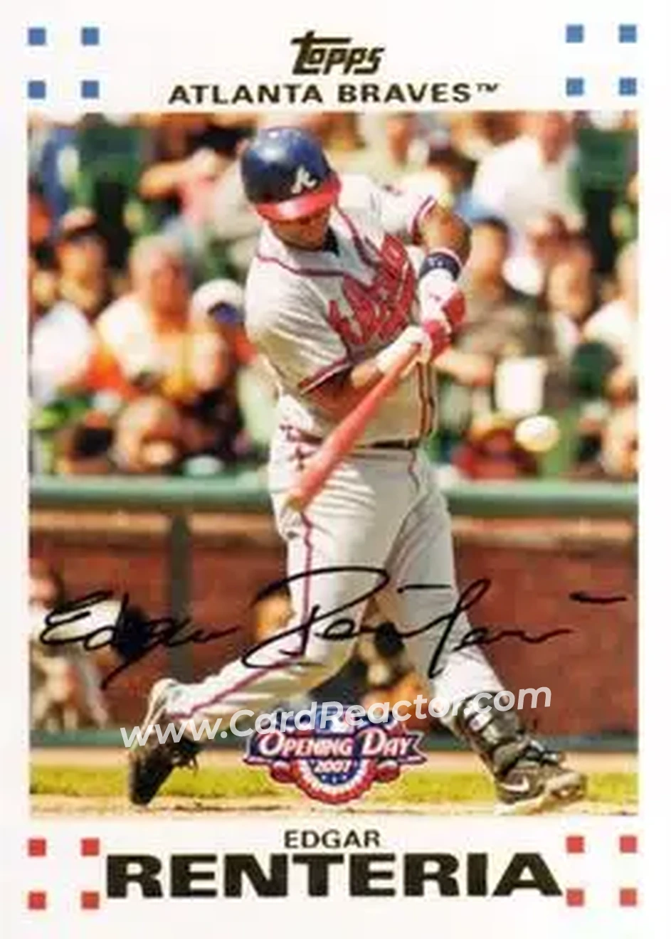 2007 Topps Opening Day #20 - Edgar Renteria - Atlanta Braves - Front