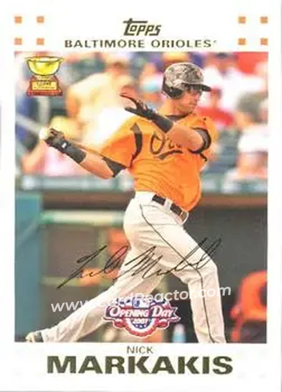 2007 Topps Opening Day #24 - Nick Markakis - Baltimore Orioles - Front