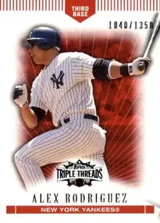 2007 Topps Triple Threads #1 - Alex Rodriguez - New York Yankees