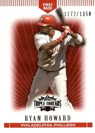 2007 Topps Triple Threads #10 - Ryan Howard - Philadelphia Phillies