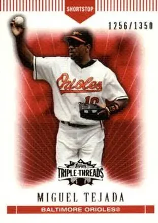 2007 Topps Triple Threads #11 - Miguel Tejada - Baltimore Orioles