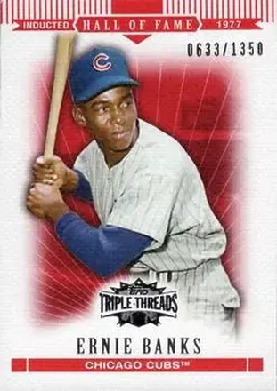 2007 Topps Triple Threads #12 - Ernie Banks - Chicago Cubs