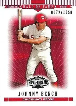 2007 Topps Triple Threads #14 - Johnny Bench - Cincinnati Reds