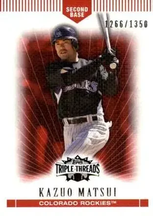 2007 Topps Triple Threads #17 - Kazuo Matsui - Colorado Rockies